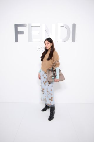 Bella Ranee Campen attends the Fendi show