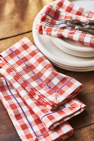 Ginny Gingham Napkins, Set of 4