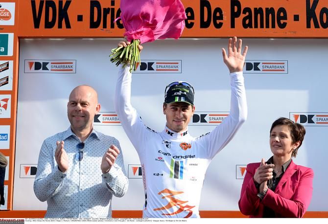 Peter Sagan (Cannondale) took the first stage of De Panne for the third consecutive year