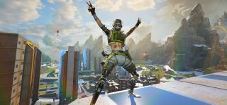 Apex Legends Mobile 60fps: Octane hands are lifted as he celebrates