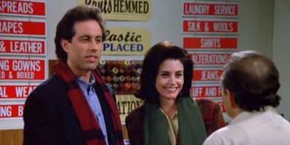 Jerry Seinfeld and Courteney Cox on Seinfeld