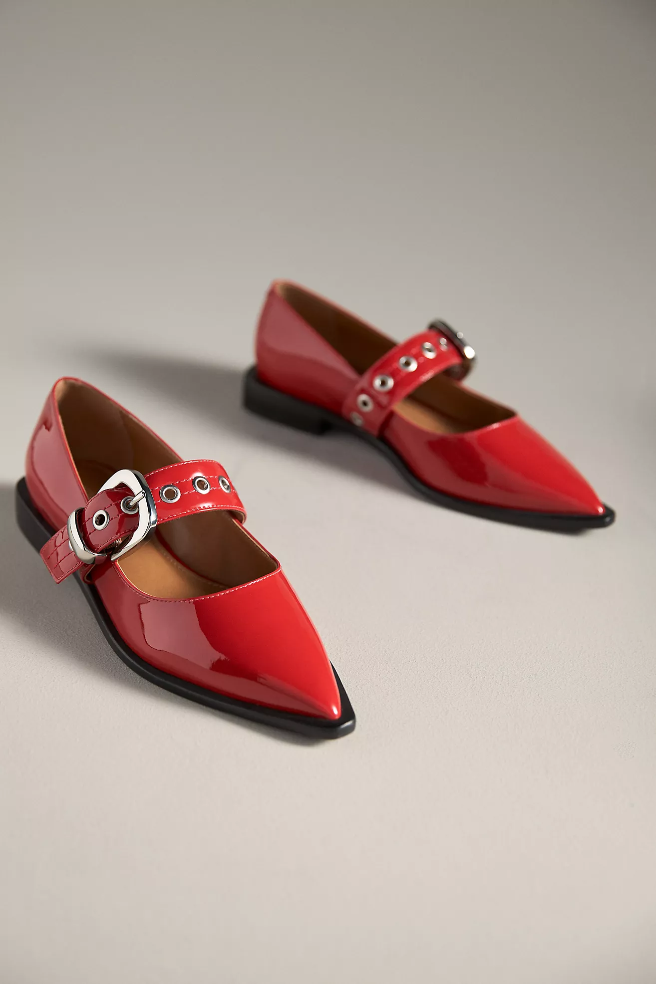 Maeve's Sharp Moto Mary Jane Flats
