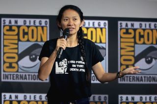 Director Chloe Zhao at San Diego Comic Con.