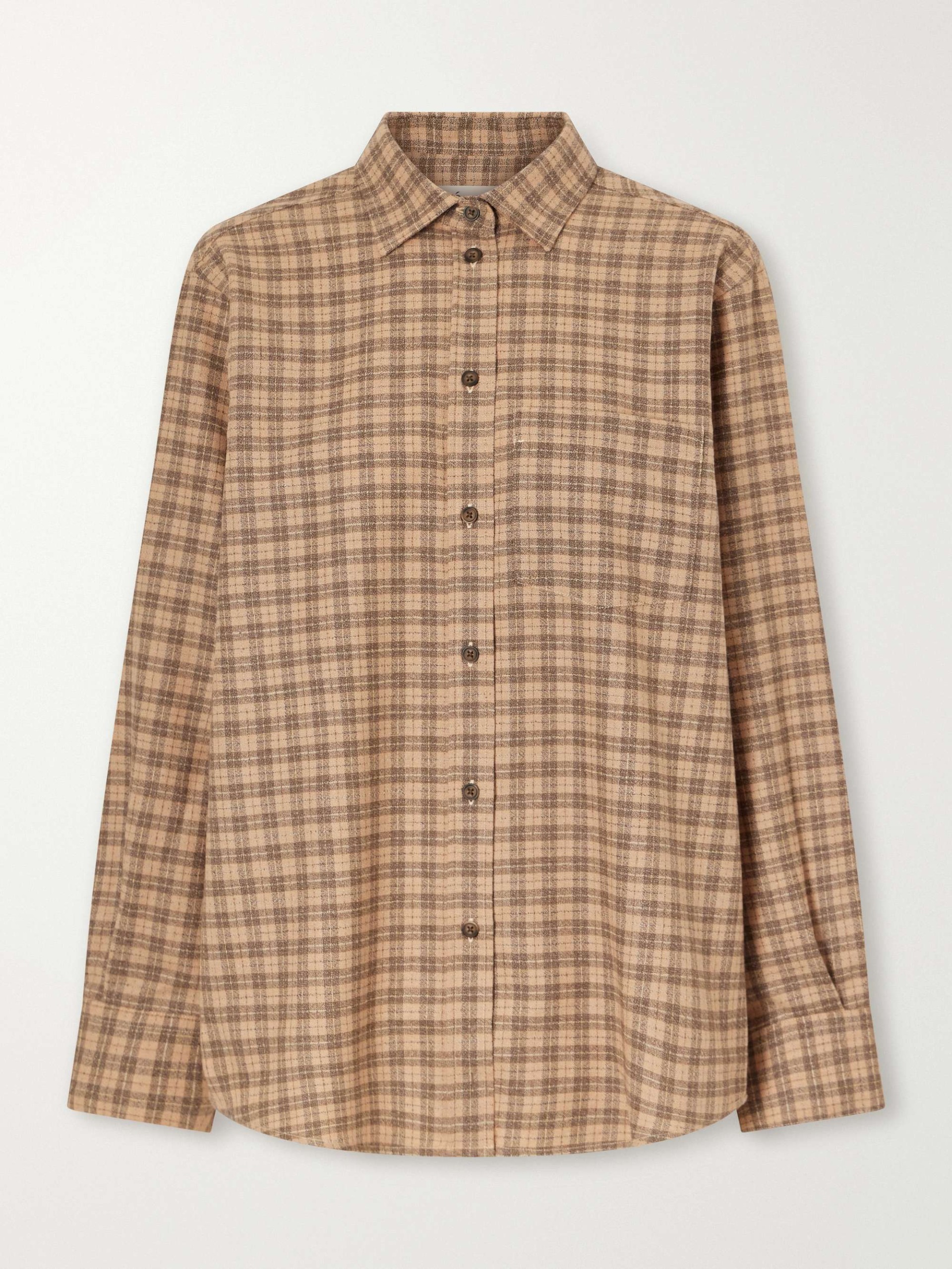 Checked Wool-Blend Shirt