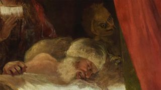 Closeup of the 'fiend' in Joshua Reynolds' painting