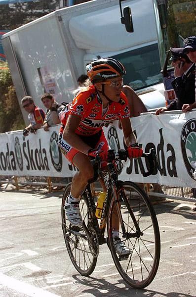 Selle looks up ahead to see he still has a long way to go