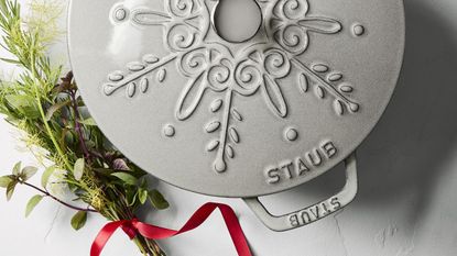 Staub Cast Iron Enamel Christmas Dish