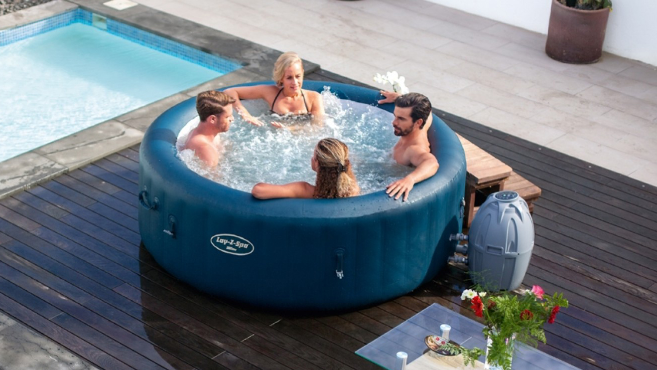 Lay Z Spa Milan Airjet Plus Review This Inflatable Hot Tub Is Perfect For Summer And Has Alexa T3