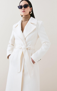 Italian Luxe Finish Wool Cashmere Blend Strong Shoulder Coat, Karen Millen | $442.00 (£257.00)