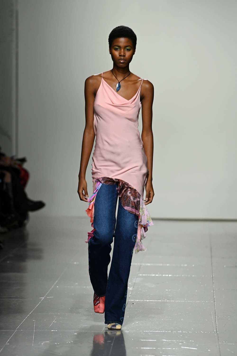 on the runway at London Fashion Week AW23