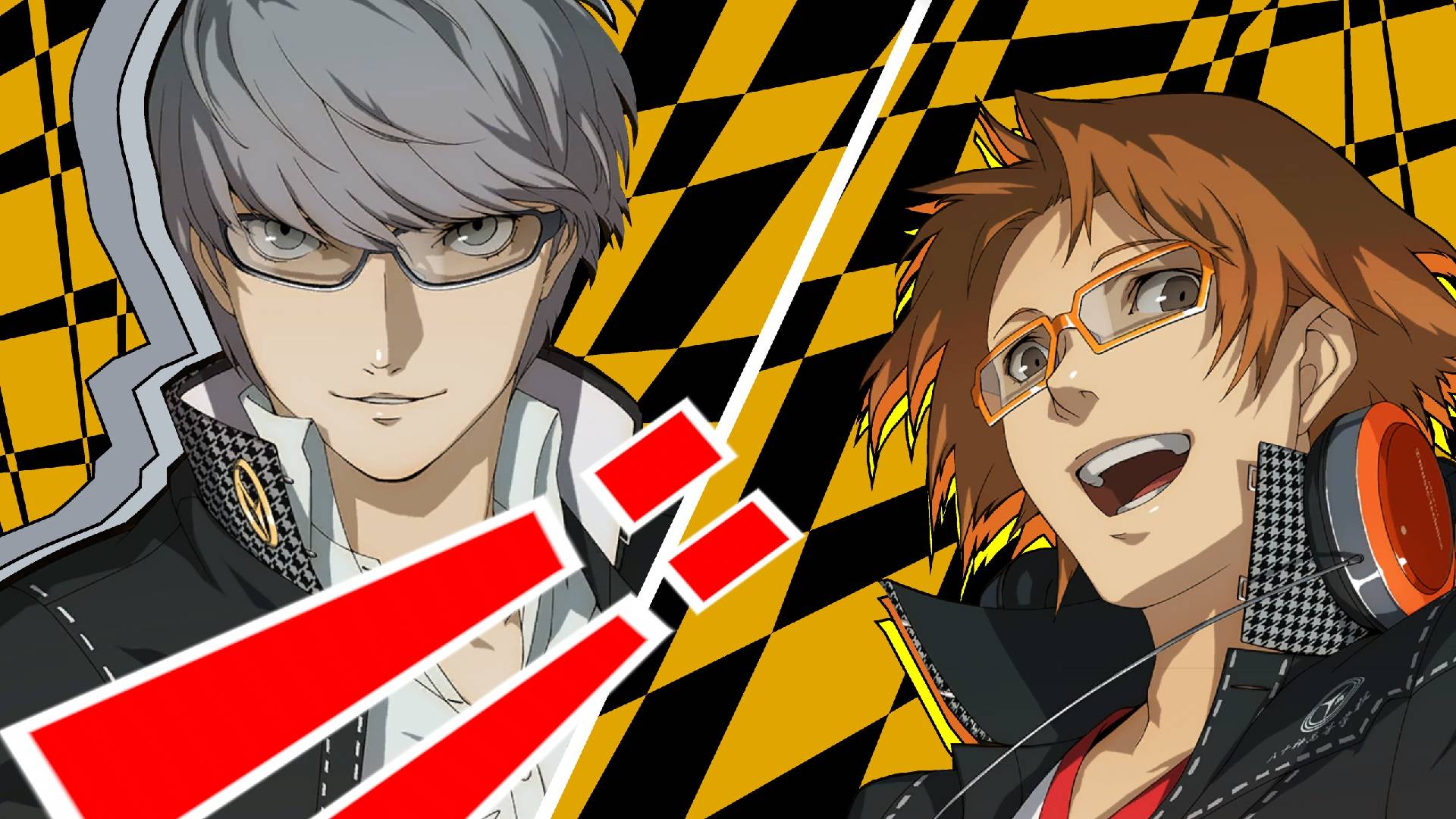 Persona 4 Golden all-out attack screenshot featuring Yu and Yosuke.