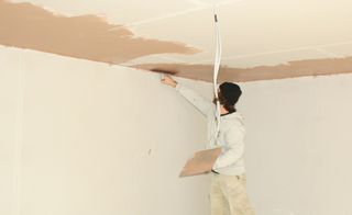 plastering a newly built house