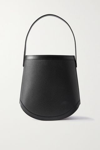 Bucket Smooth and Textured-Leather Shoulder Bag