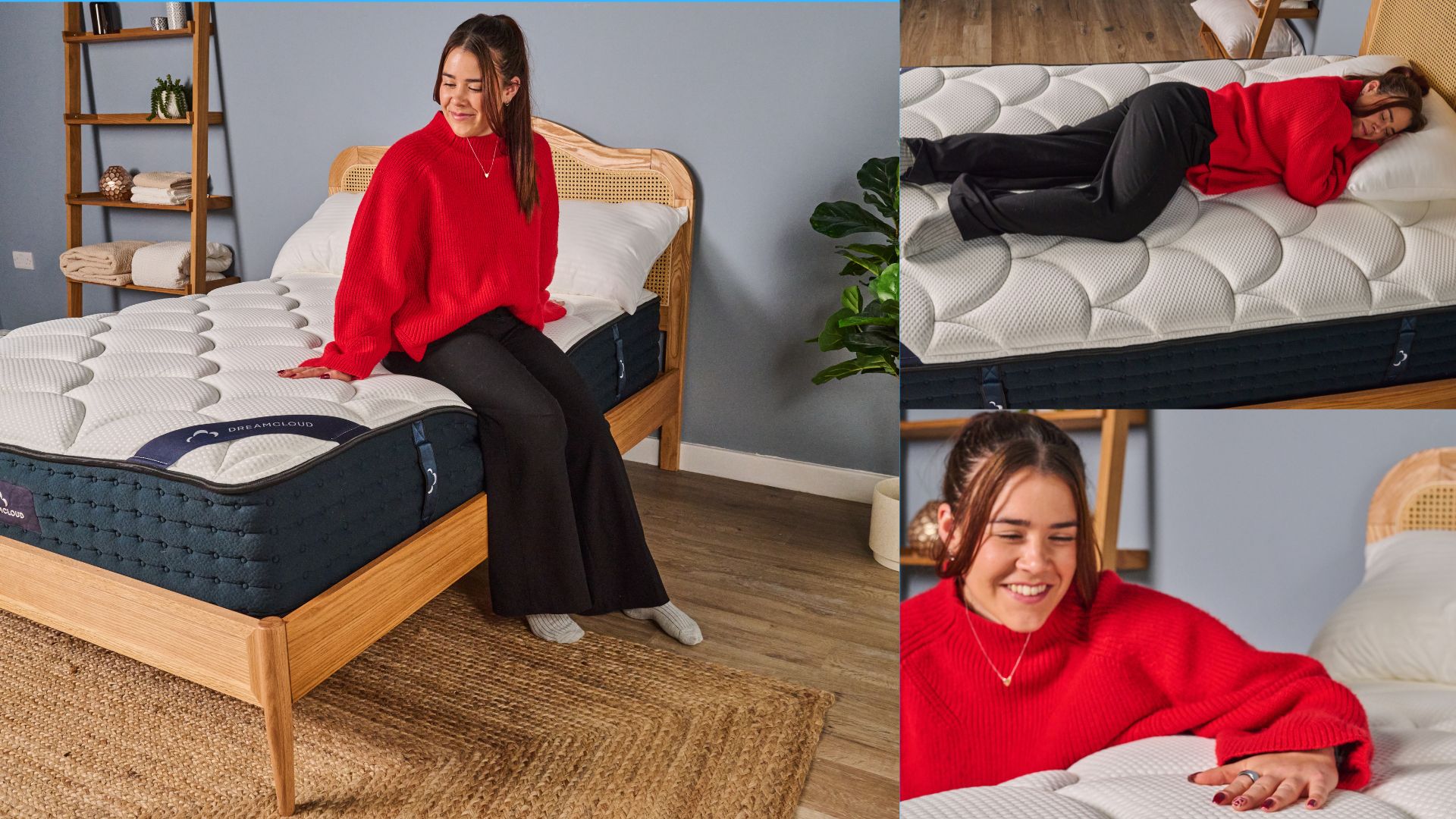 A Tom's Guide mattress tester sleeping on the DreamCloud mattress