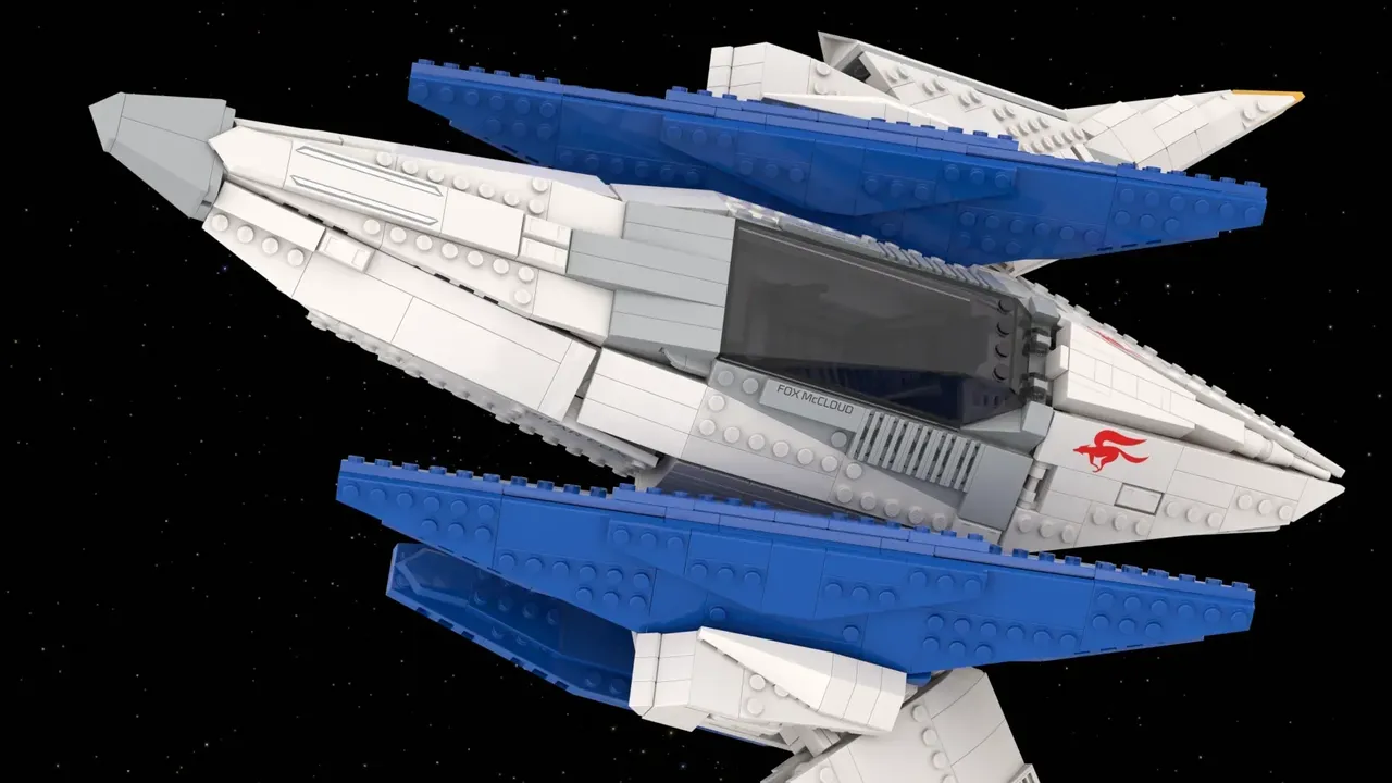 Star Fox Arwing Lego concept build by OfficierSerieuzePruik