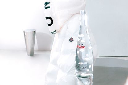 Not Vital bottle design with Evian and Moncler 