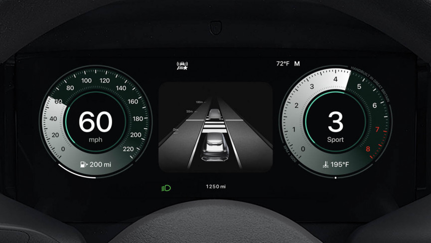 A close-up of an Apple Carplay dashboard