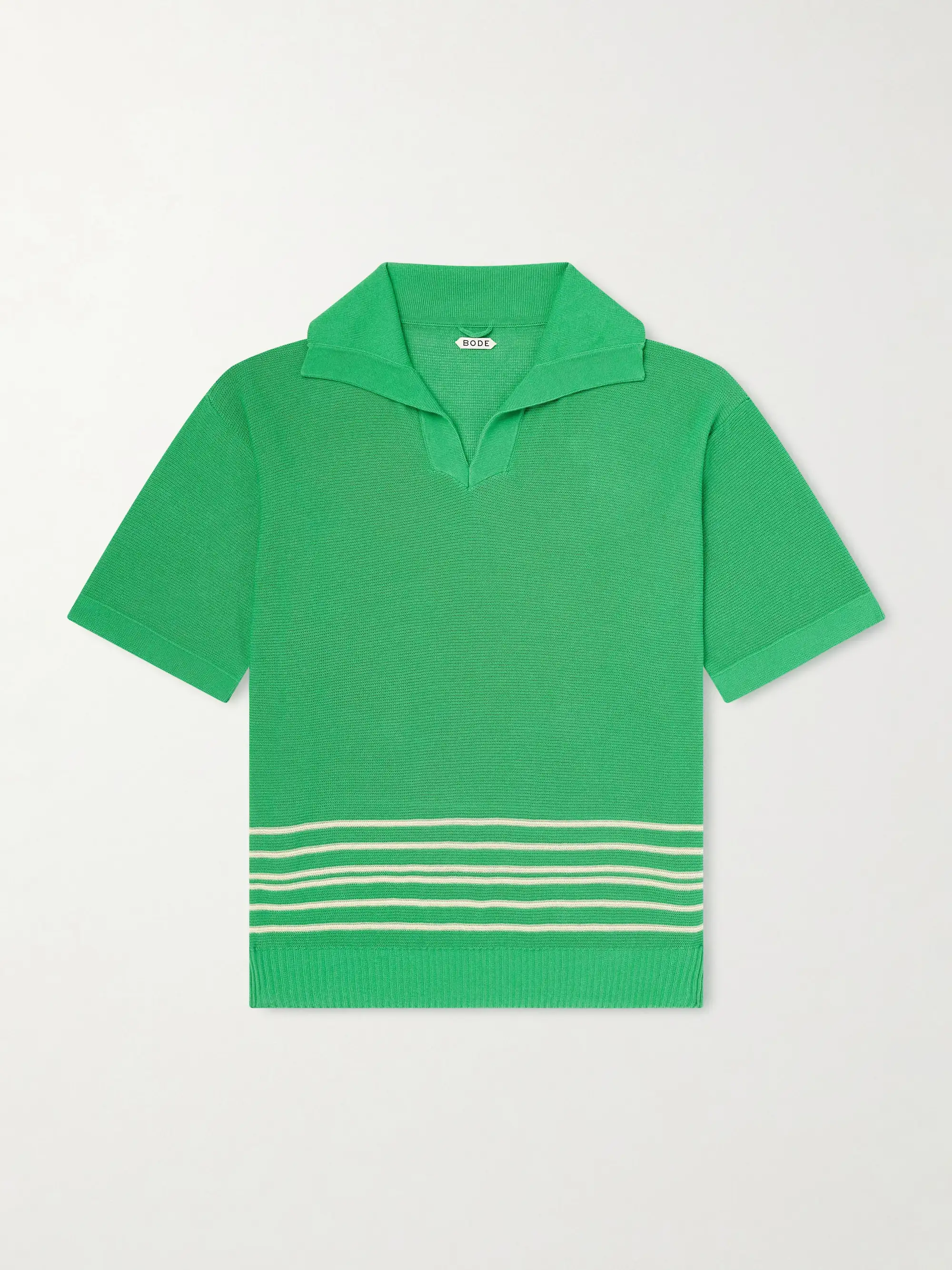 Bode, Bentgrass Striped Cotton Polo Shirt