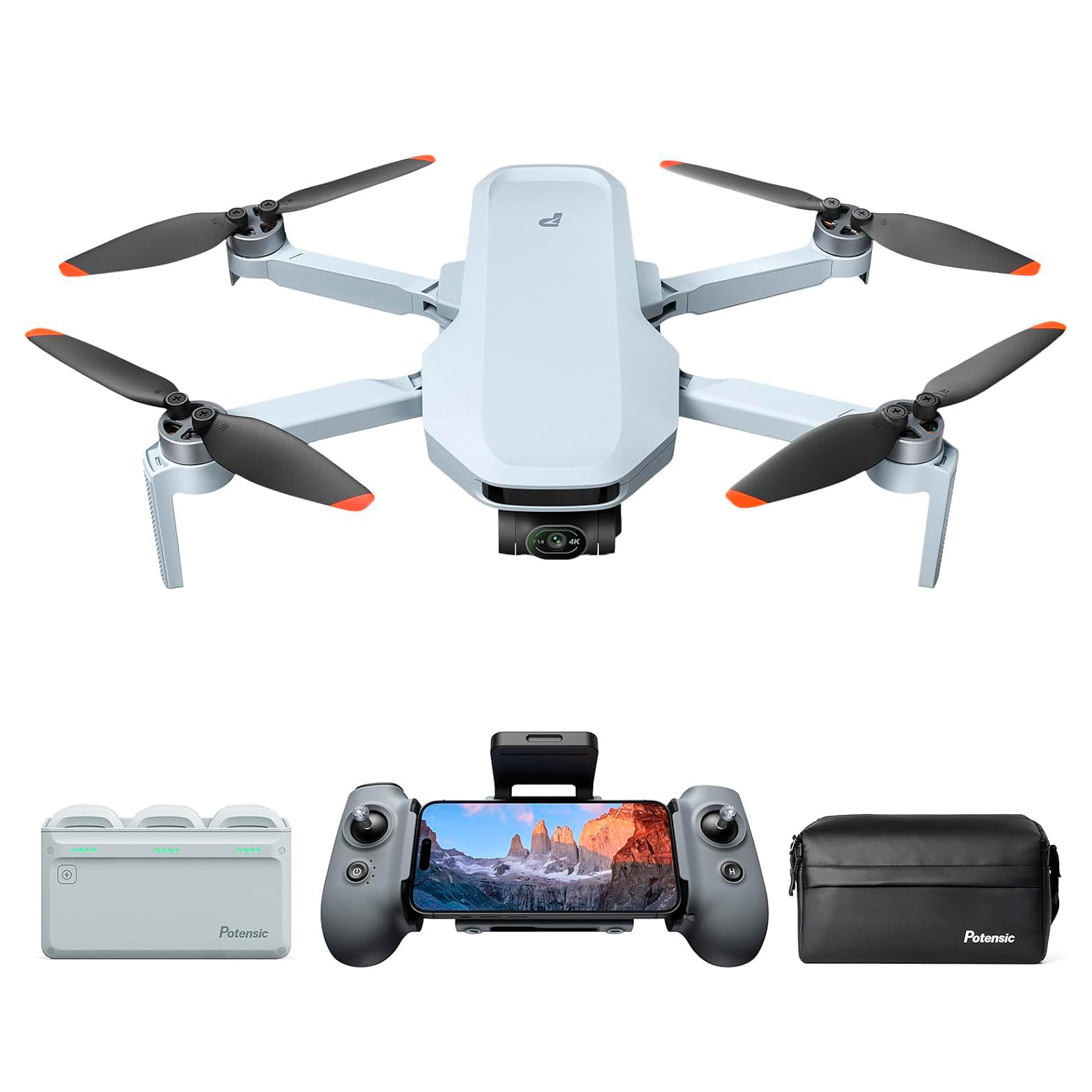 Potensic Atom 2 Fly More Combo on a white background