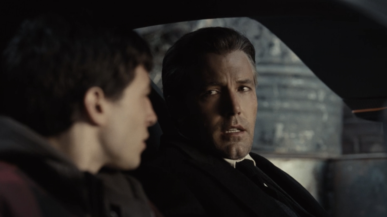 Ezra Miller and Ben Affleck in Zack Snyder's Justice League