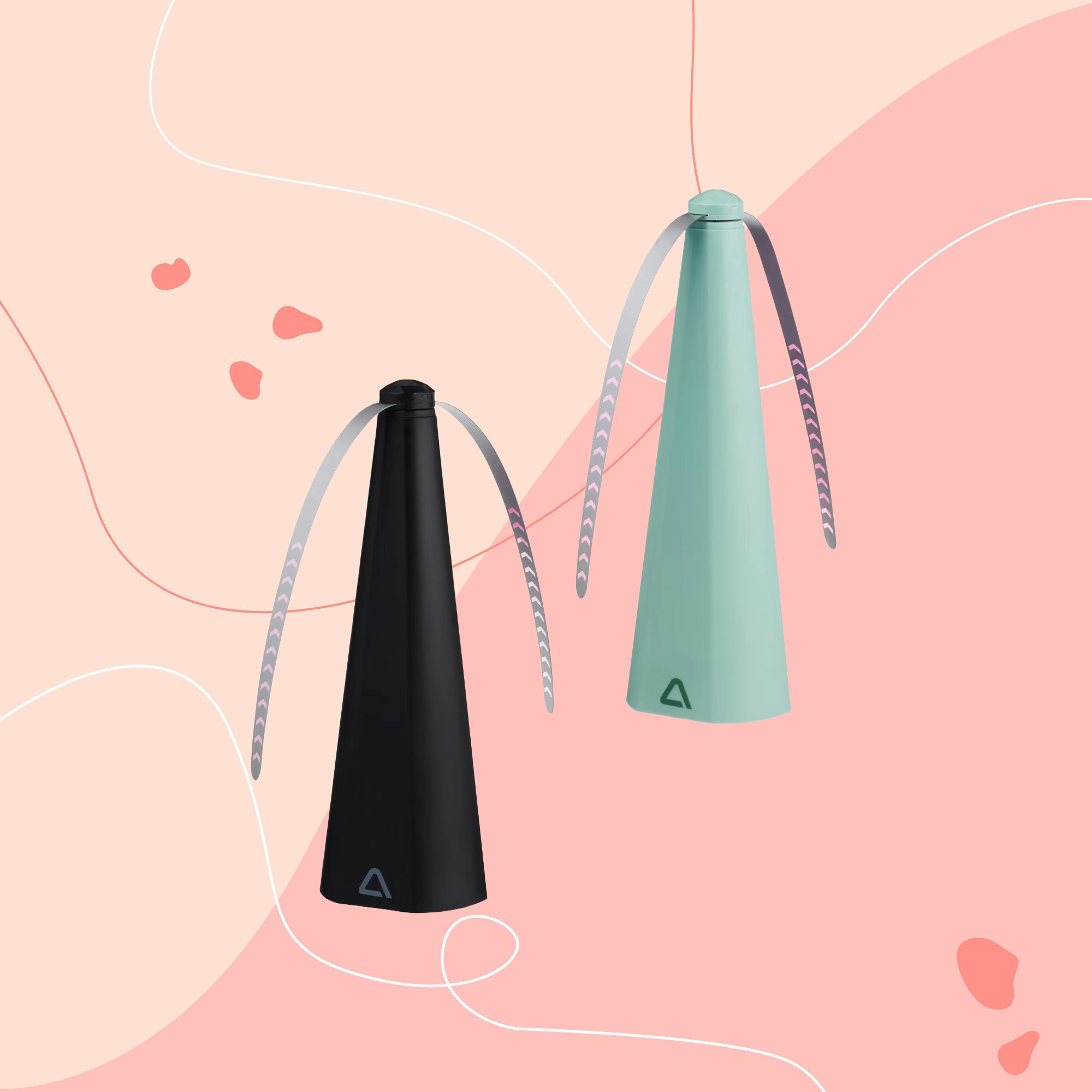 Aldi Ambiano bug repellent fan on a pink square background