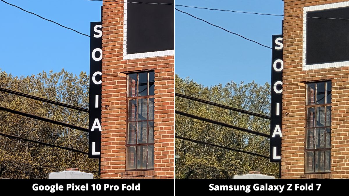 Google Pixel 10 Pro Fold vs. Galaxy Z Fold 7 camera comparisons