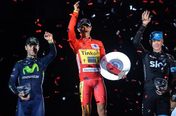 Bang! Bang! Bang! Alberto Contador (Tinkoff-Saxo) makes it three Vuelta titles