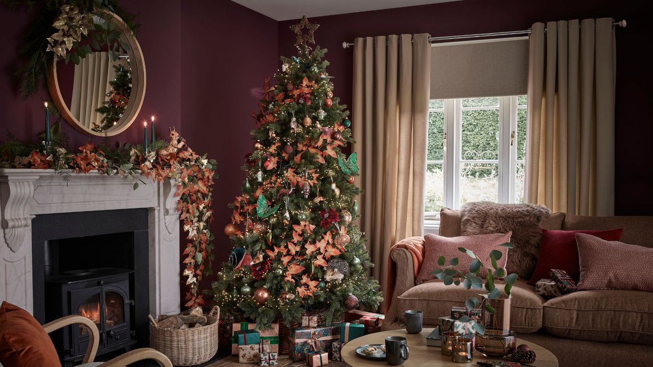 Christmas tree in living room