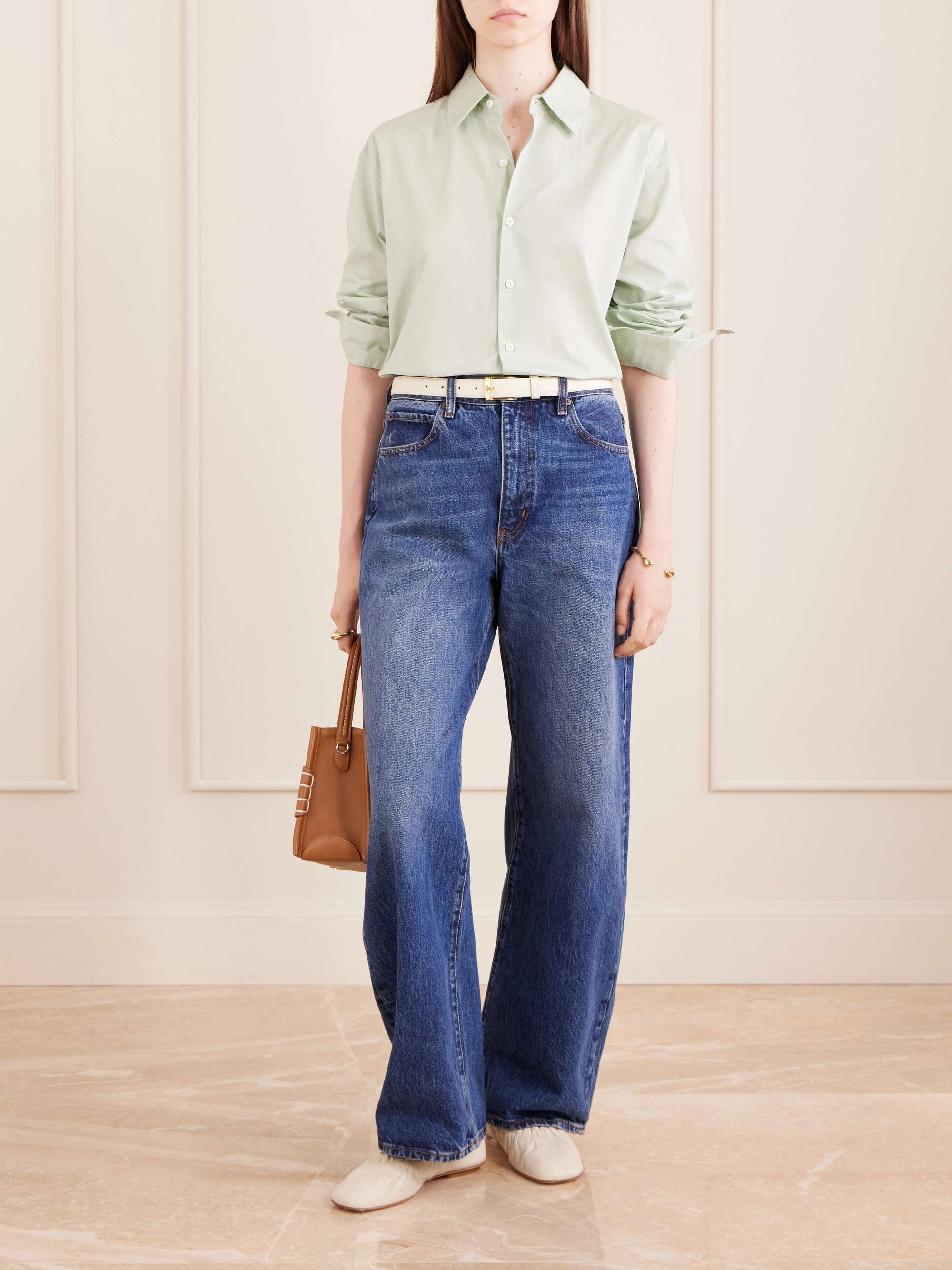 High Rise Curve High-Rise Wide-Leg Jeans