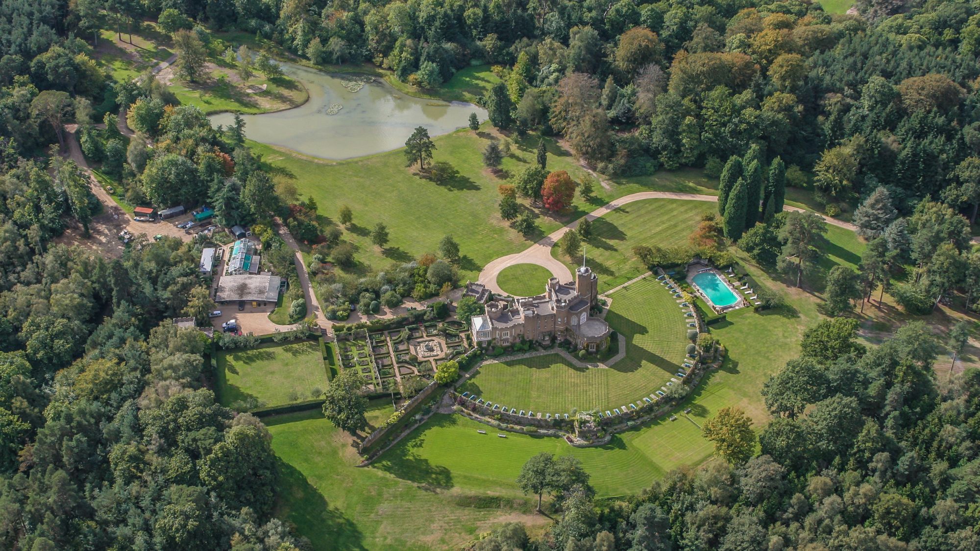 Aerial view of Fort Belvedere, Windsor