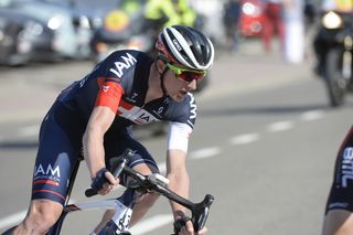 Dave Tanner (IAM Cycling) was part of the breakaway with Ben Hermans (BMC)