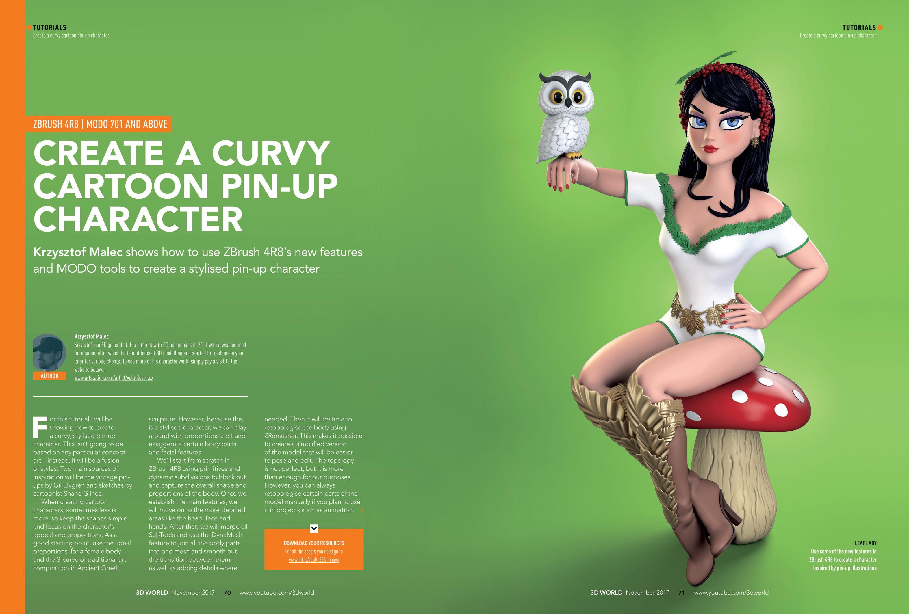 Create a curvy cartoon pin-up character