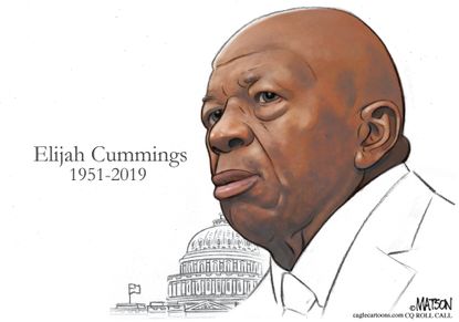 Political Cartoon U.S. Elijah Cummings Memorial
