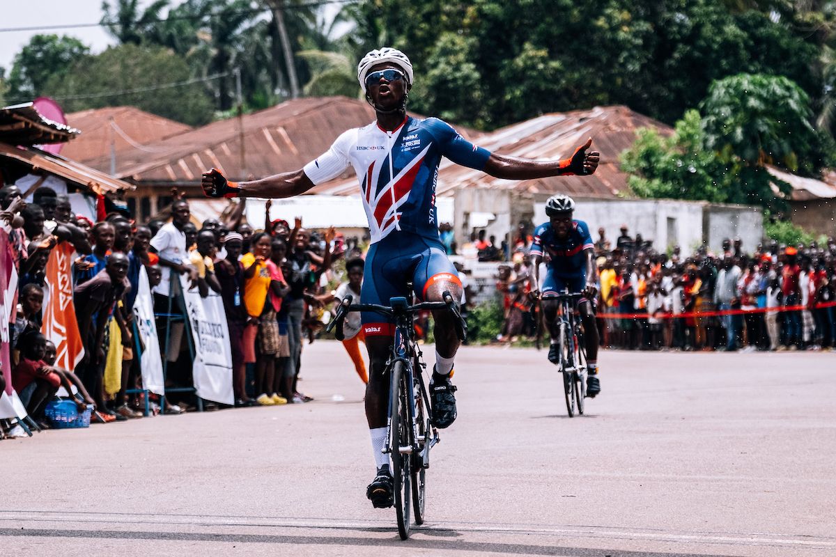 Picture by Oskar ScarsbrookSWpixcom 2630042023 Cycling SIS Science in Sport Tour de Lunsar 2023 Sierra Leone Africa