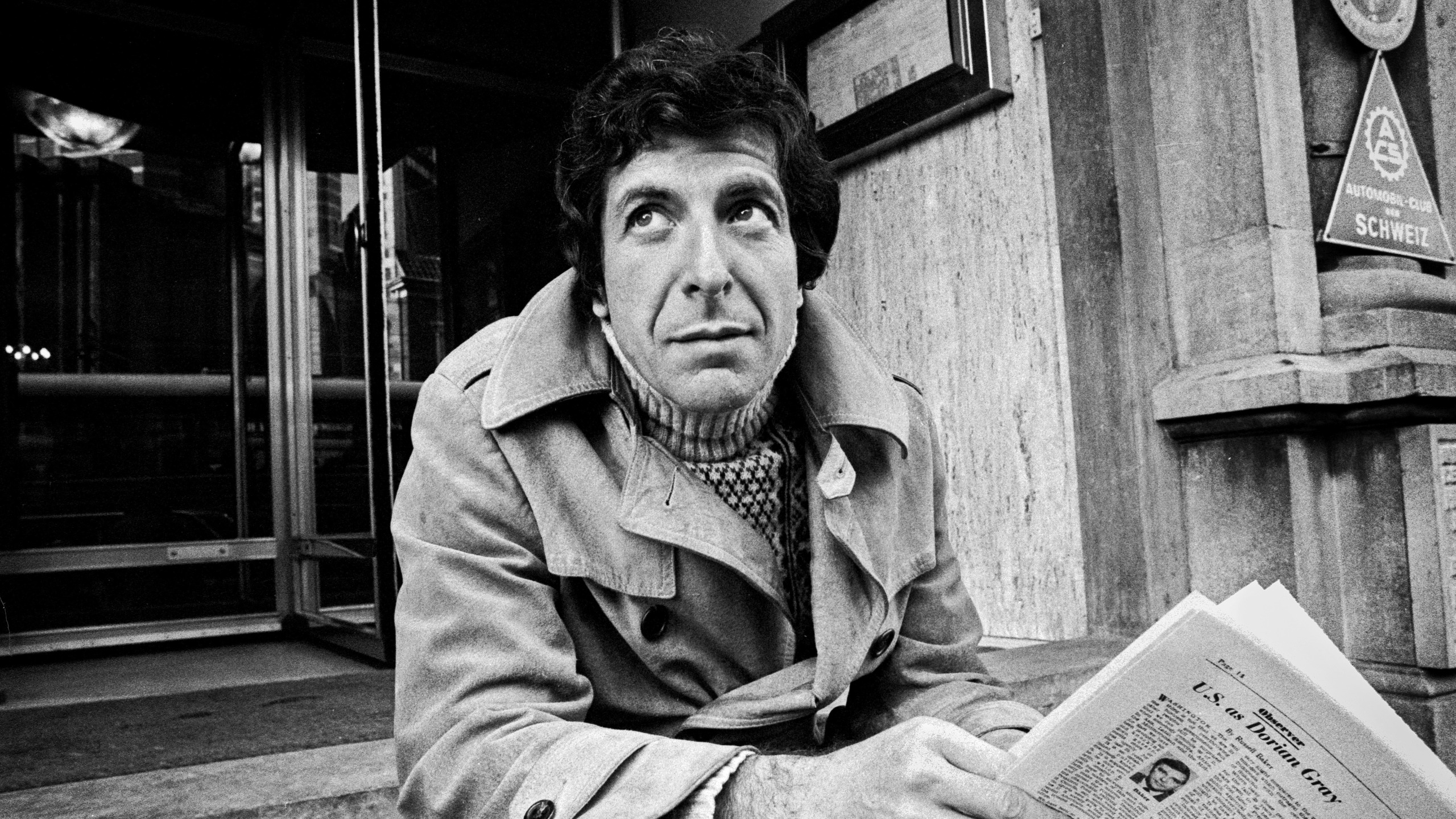 A portrait of Canadian singer-songwriter Leonard Cohen in April 1972 in Amsterdam, Netherlands.
