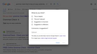 grammar check feedback google search