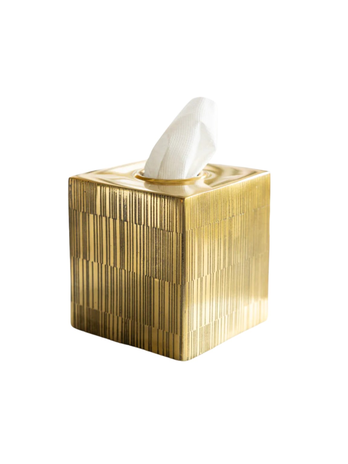 Fine Line Detail Gold Effect Tissue Box