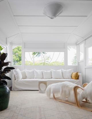 white sunroom