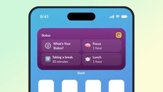 slack status update widget for iPhone