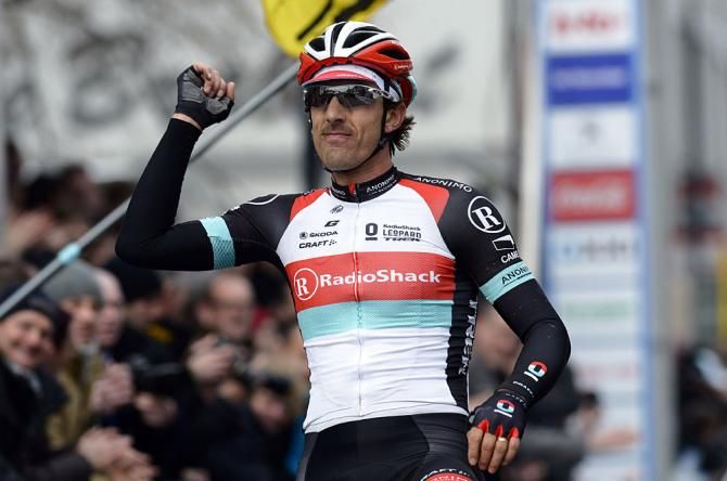 Fabian Cancellara (RadioShack - Leopard) celebrates