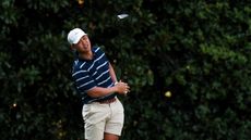 Luke Kwon hits a drive at the PGA Tour Creator Classic