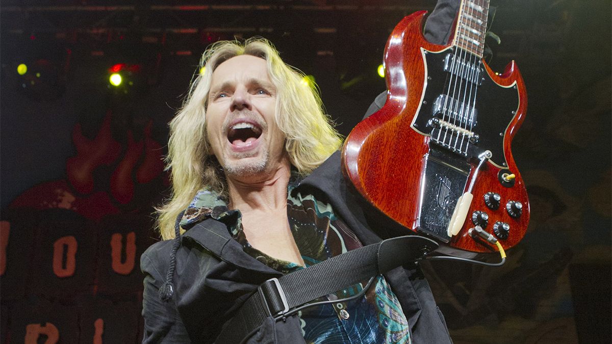 Guitarist/vocalist Tommy Shaw of Styx performs at the House of Blues on January 13, 2012 in New Orleans, Louisiana. 