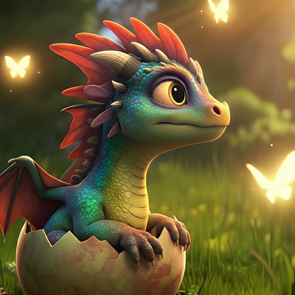 Imagen 3 allows you to create images like baby dragons emerging from eggs.