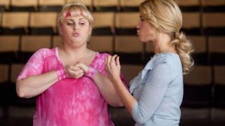 Rebel Wilson and Anna Camp in Pitch Perfect.