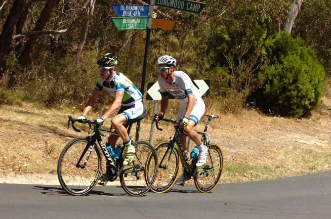 Simon Clarke (Orica GreenEdge) and William Clarke (Argos-Shimano) worked well together, but the Sky-led peloton would not allow them to go too far up the road.