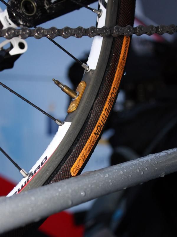 Quick Step's tire of choice was Continental's Competition Pro Limited ProTection tubulars with additional sidewall reinforcement.