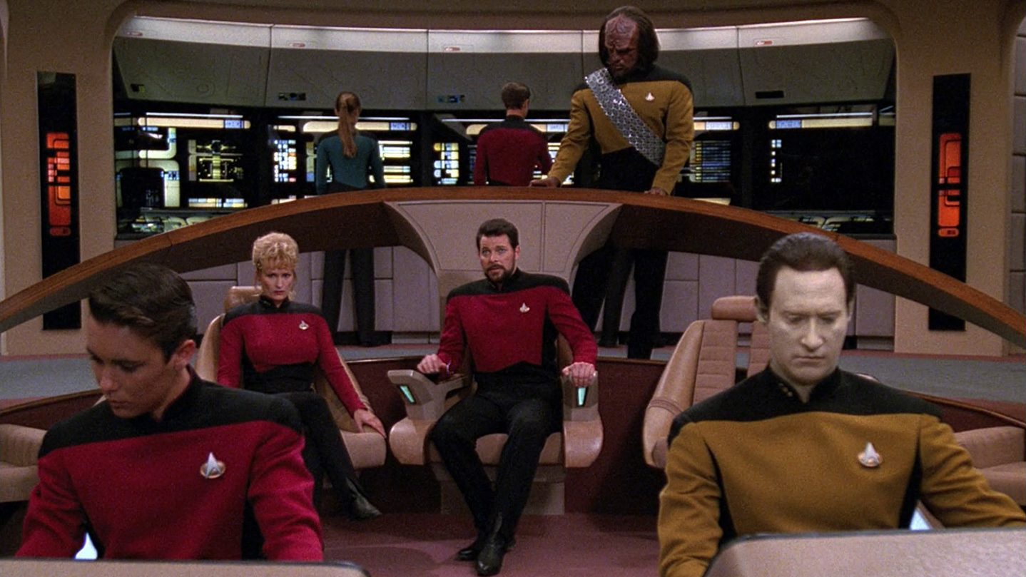 Screenshot from Star Trek: The Next Generation two-part episode, "The Best of Both Worlds"
