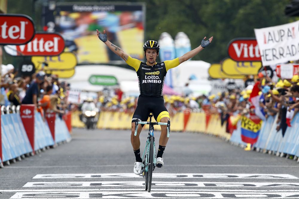 Primoz Roglic (LottoNL-Jumbo) wins stage 19 at the Tour de France