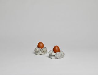 Seashells, cornstarch egg cup by Censis Rubliss