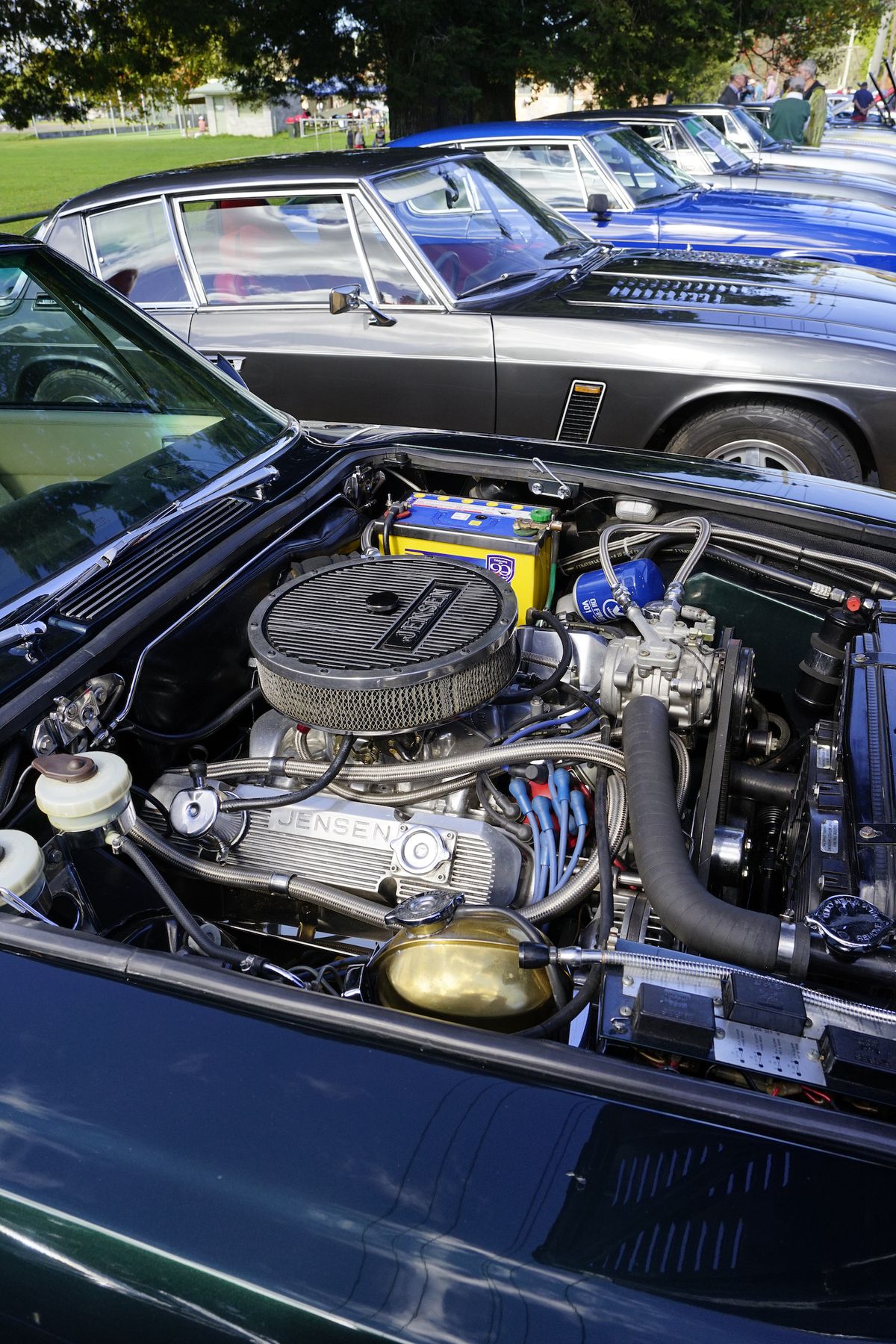 Under the hood of a classic car